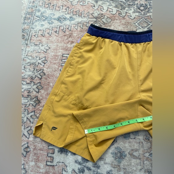 Fabletics Gold Yellow The Fundamental 7” Active Gym Workout Shorts Mens Large - Picture 6 of 7